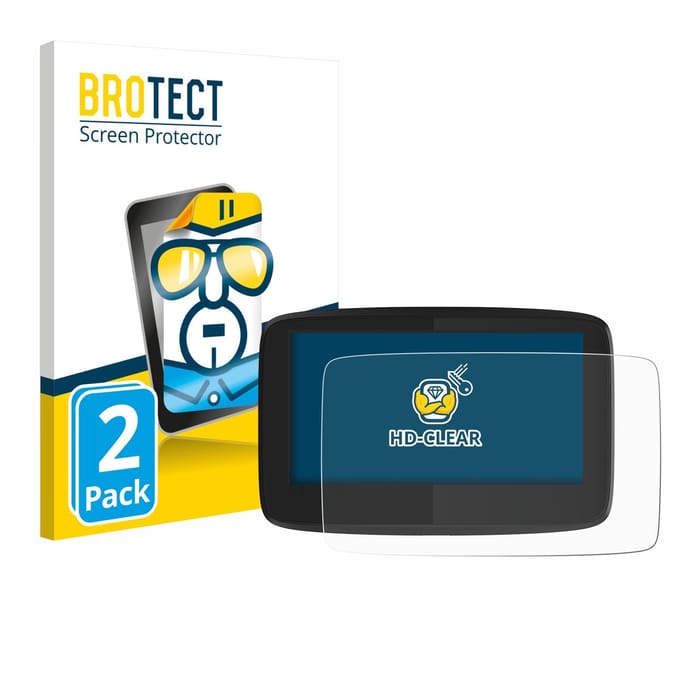 BROTECT - Screenprotector voor TomTom GO 620 - Folie Beschermfolie transparant 2 Stuks