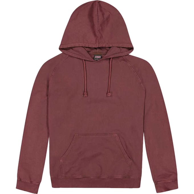 Urban Classics - Overdyed Hoodie/trui - S - Bordeaux rood