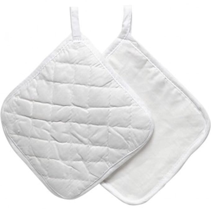 Creativ Company Pot Holders Formaat 20x20 cm 145 g Wit 4 stuks per Verpakking