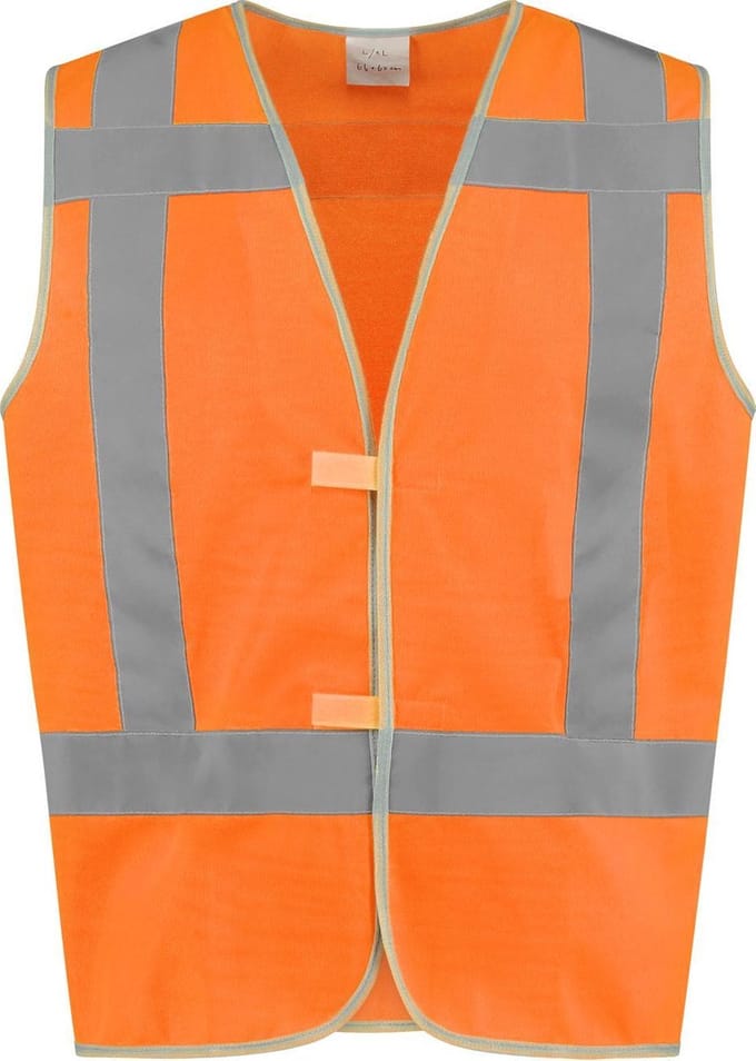 EM Traffic veiligheidsvest High Visibility RWS - Fluor oranje - maat S/M