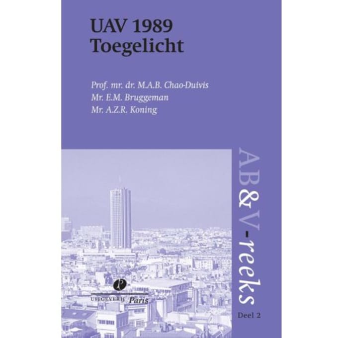 Uav Toegelicht - Abv Reeks - M.A.B. Chao-Duivis