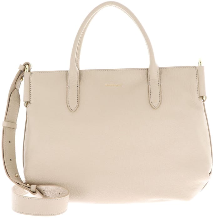 COCCINELLE Leren handtas schoudertas Rebekka Handbag Grained Leather Sandshell beige