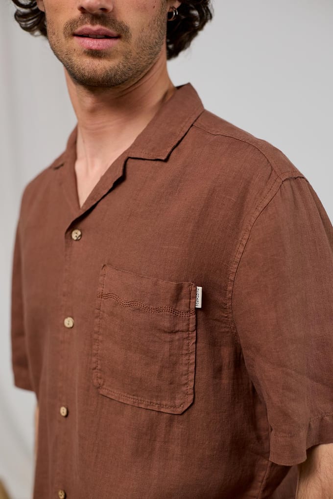 TWOTHIRDS Makakilo - Mocha Brown Größe: S | Casual hemden Outlet | Herren | Braun