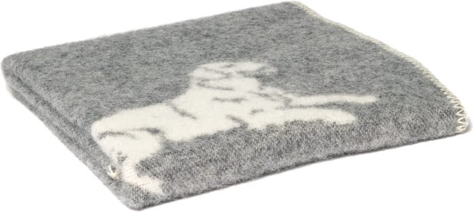 WOOOL Wollen Babydeken - DOG (Grijs) - 65x90cm - Ledikant
