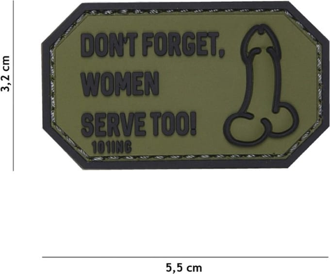 101 Inc Embleem 3D Pvc Don'T Forget Women Groen  18033