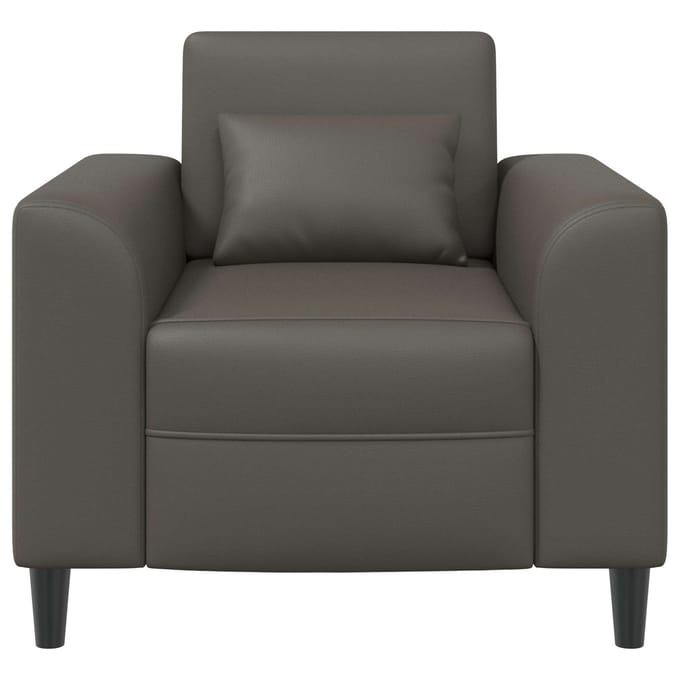 vidaXL - Fauteuil - Grijs - Kunstleer