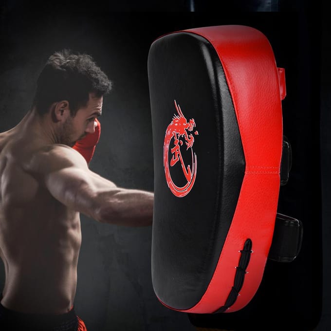Gebogen Taekwondo Boksen Schoppen Stootkussen Hand Voeten Voet Doel Stoot Training Schild black