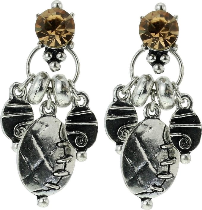 Behave - Oorhangers met bruine stenen - Bohemian stijl - 4 cm