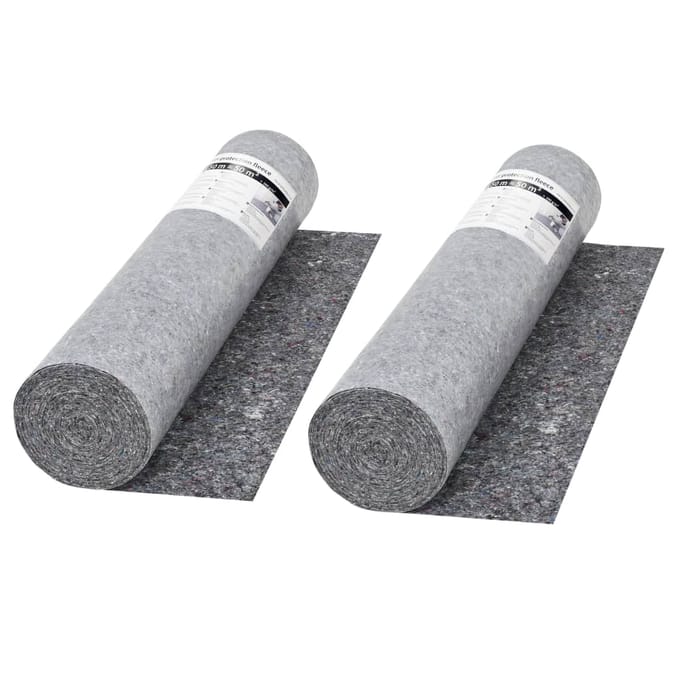 vidaXL - Schildersvlies - anti-slip - 50 - m - 280 - g/m² - grijs - 2 - st