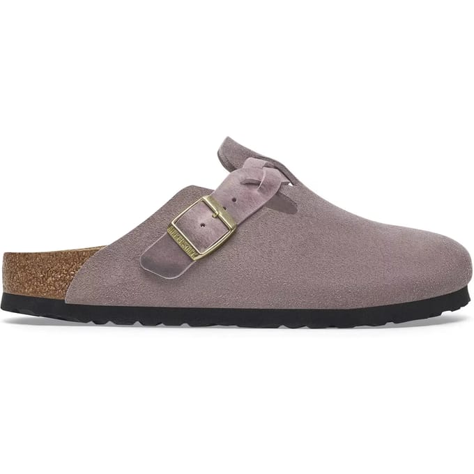 Damesklompen Birkenstock Boston Braided Suede Leather