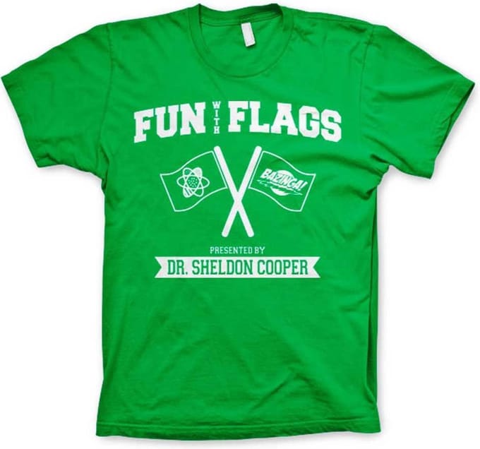 The Big Bang Theory Heren Tshirt -S- Fun With Flags Groen