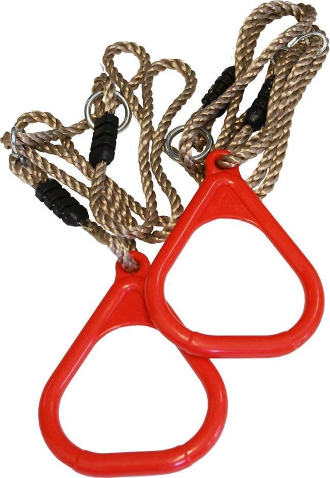 Ringen set kunststof Rood