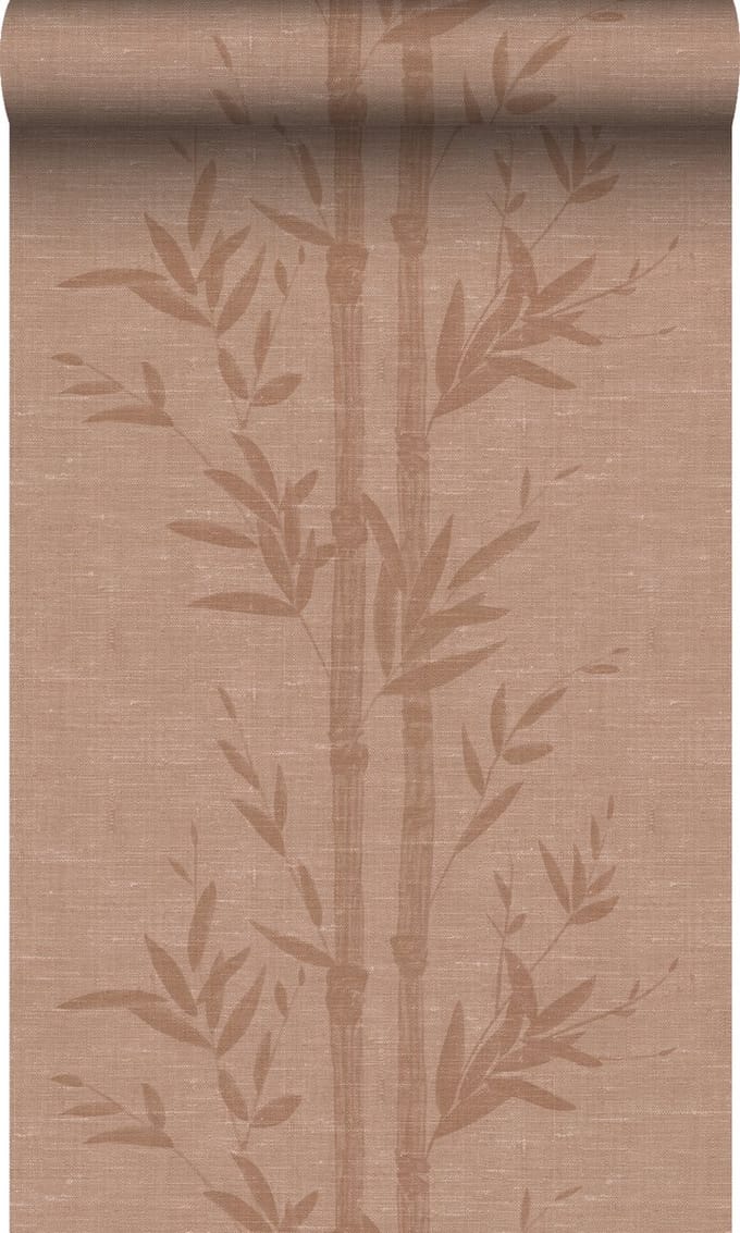 Origin Wallcoverings behang bamboe terracotta roze - 50 x 900 cm - 347927
