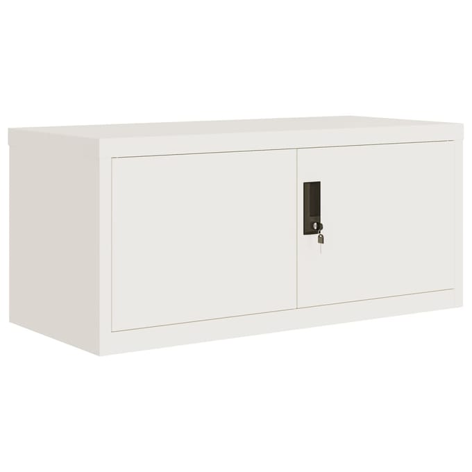 vidaXL - Archiefkast - 90x40x110 - cm - staal - wit