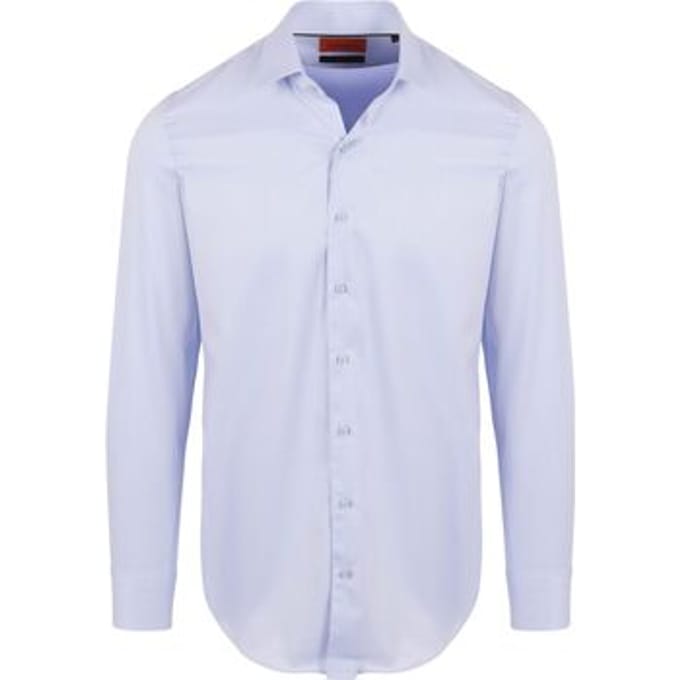 Suitable Twill Overhemd Lichtblauw - Maat 38 - Heren - Overhemden Formeel