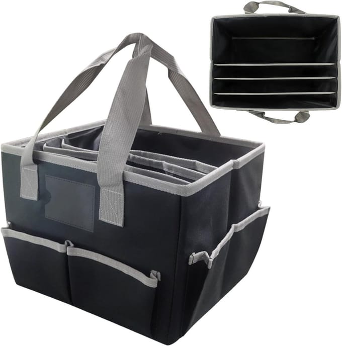 Knutsel Organizer - Opbergtas Hobby - Creatief Bezig - Robuuste Constructie - 33 x 25.5 x 25.5 cm - Zwart