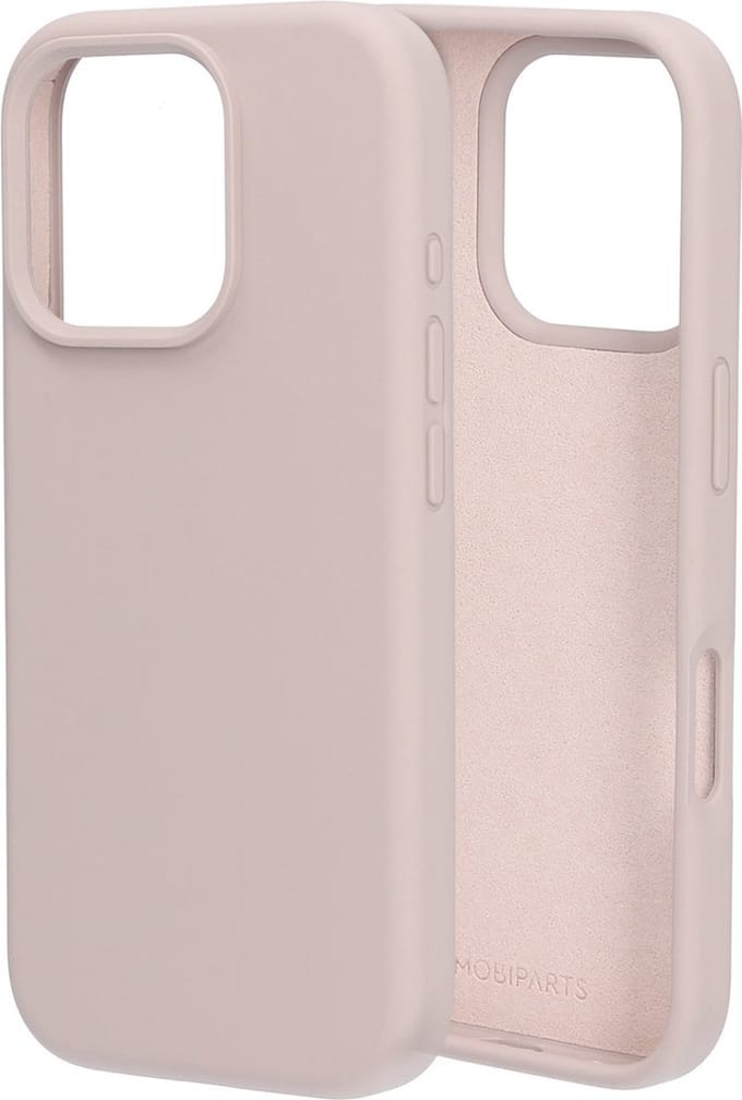 Mobiparts hoesje geschikt voor de Apple iPhone 16 Pro - Siliconen - Beige Roze