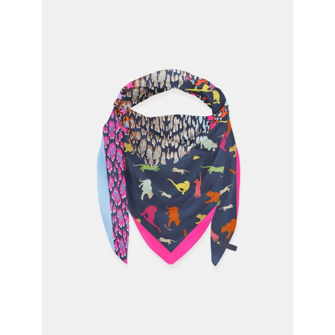Mucho Gusto ® zijden sjaal st. tropez luipaardpatroon