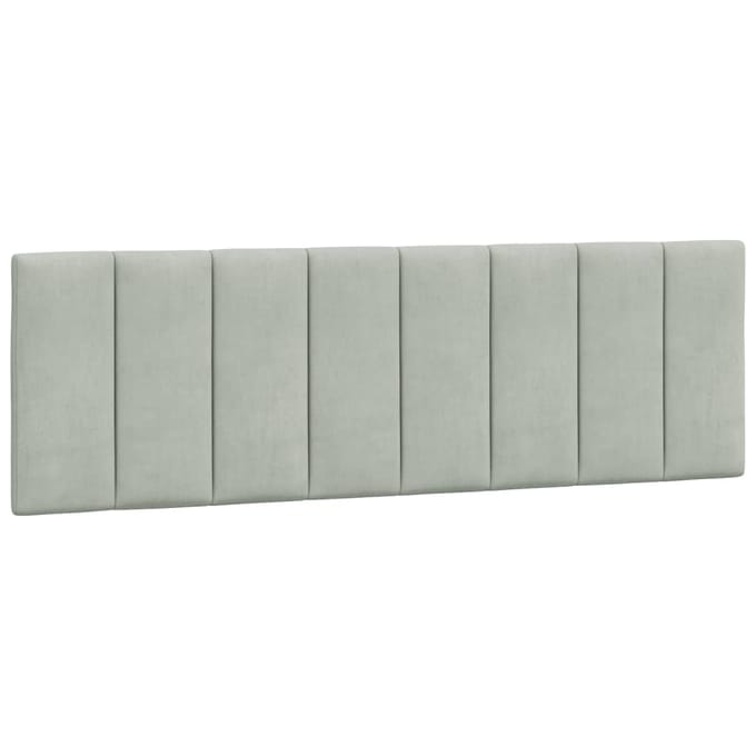 vidaXL Hoofdbordkussen "Hanko" 152 cm fluweel lichtgrijs