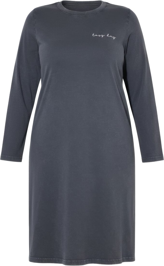Studio Untold - Dames - Jerseyjurk A-lijn midi-lengte - Antraciet melange - Maat 54+