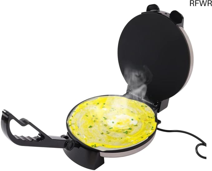 RFWR® Elektrische Roti Maker 32 cm - Automatische Tortilla Pers met Instelbare Temperatuur