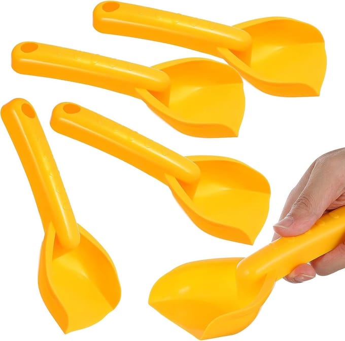 Strandschepjes Set - Zand Schepjes - Strand Speelplezier - Compact Lichtgewicht - 18x7.5x3.5CM - Geel