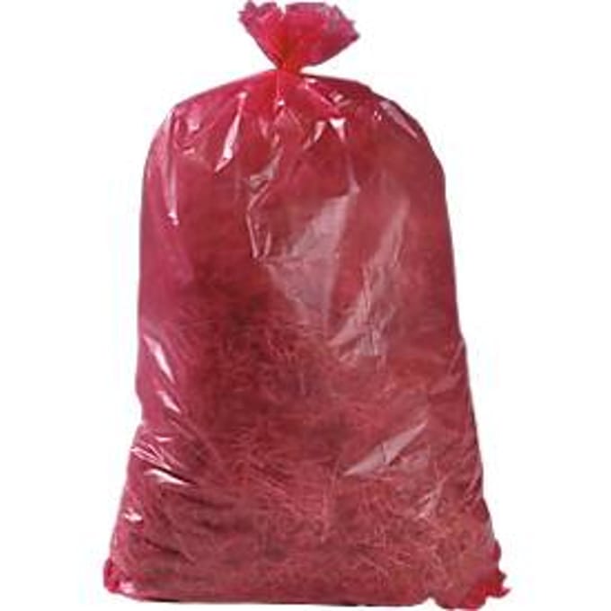 Afvalzakken - HDPE - 70 liter - 23 micron - rood- 250 stuks