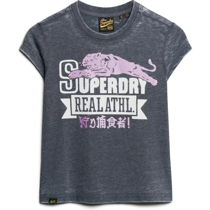 Superdry - Varsity Burnout T-shirt - Dames - T-shirts