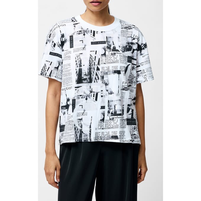 French Connection Atlantis Dori S/s Tee Black/white Taglia: S | Maglie Sportivi Outlet | Donna | Nero