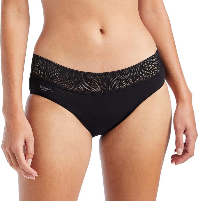 Menstruatie Broekje - Periode Ondergoed - Comfortabel de Periode Door - Vierlaagse Inzet - Medium - Zwart