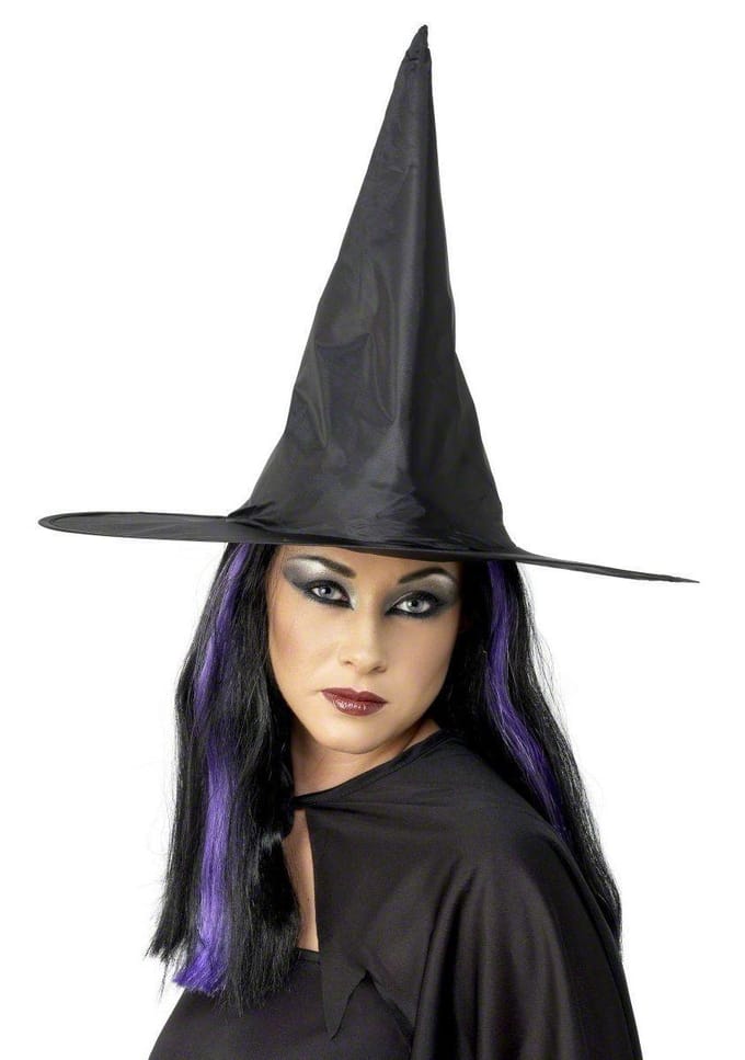 Dressing Up & Costumes | Costumes - Halloween - Witch Hat Shiny Fabric