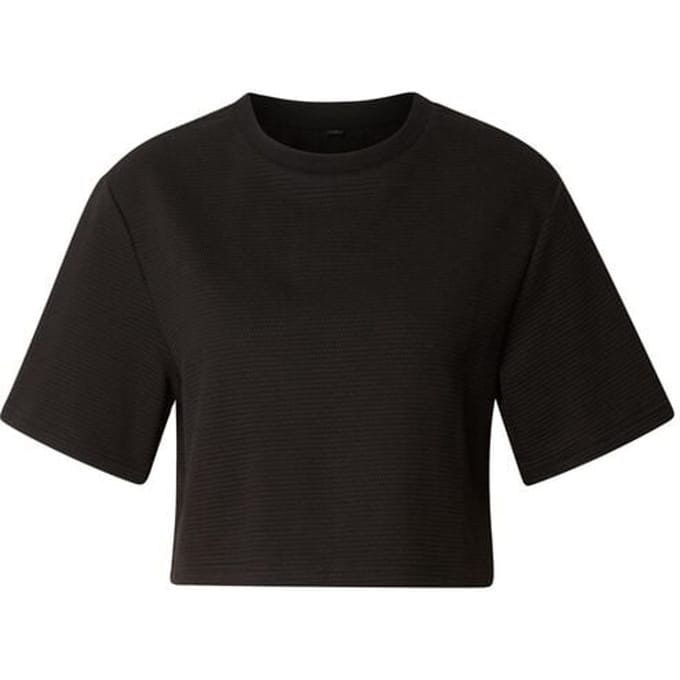 Urban Classics Ladies Structured Jersey Cropped Tee Dames T-shirt - zwart - S