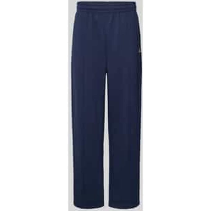 Sweatpants met lengtenaden en labelprint