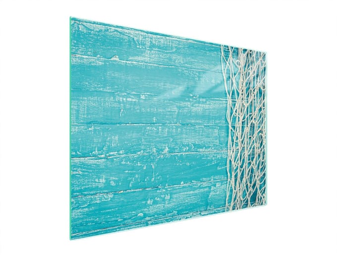 TMK ArtDeko - Snijplank - Glas - 52x40 cm - Turquoise