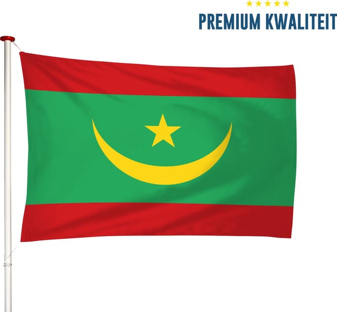 Mauritaanse Vlag Mauritanië 100x150cm - Kwaliteitsvlag - Geschikt voor buiten