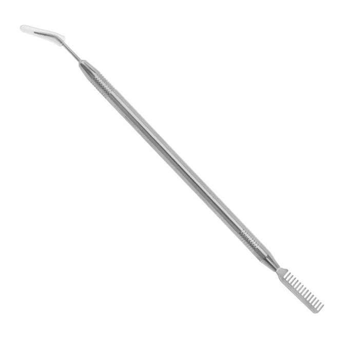 Aide pour la greffe de cils en acier inoxydable, Fer à lisser les cils, Bâtonnet pick pour cils, Outil de beauté gray