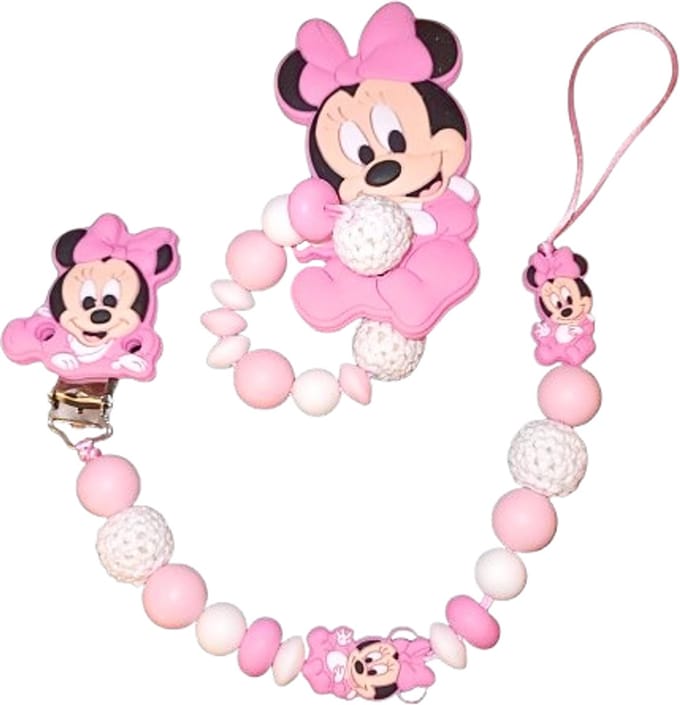 Speenkoord met Minnie © – Dubbele Draad – Luxecadeaumanden