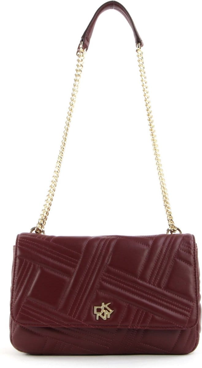 DKNY Leren Schoudertas Alice Shoulder Flap Aged Wine Rood