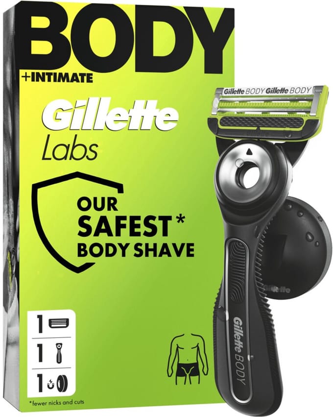 GilletteLabs Body + Intimate Scheermes met magnetische hanger - 1 handgreep - 1 scheermesje
