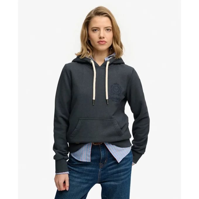Superdry Finest Goods Relaxed Hoodie Blauw Grootte: 36