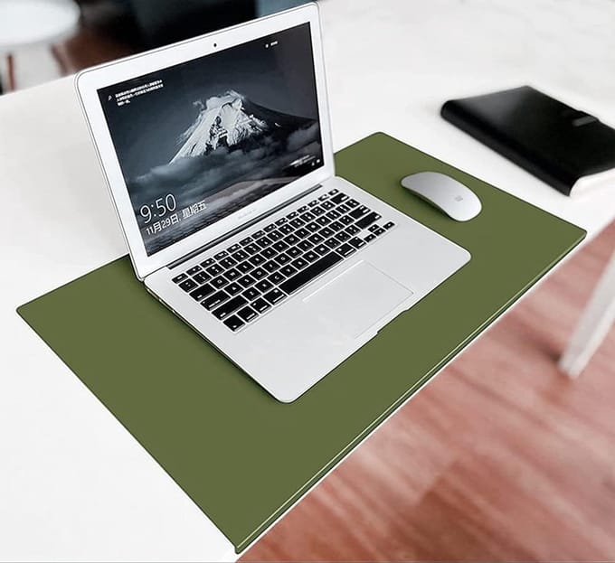 Bureauonderlegger - Tafelmat Bureau - Kantoor Thuis - Randbescherming - 100x50cm - Groen