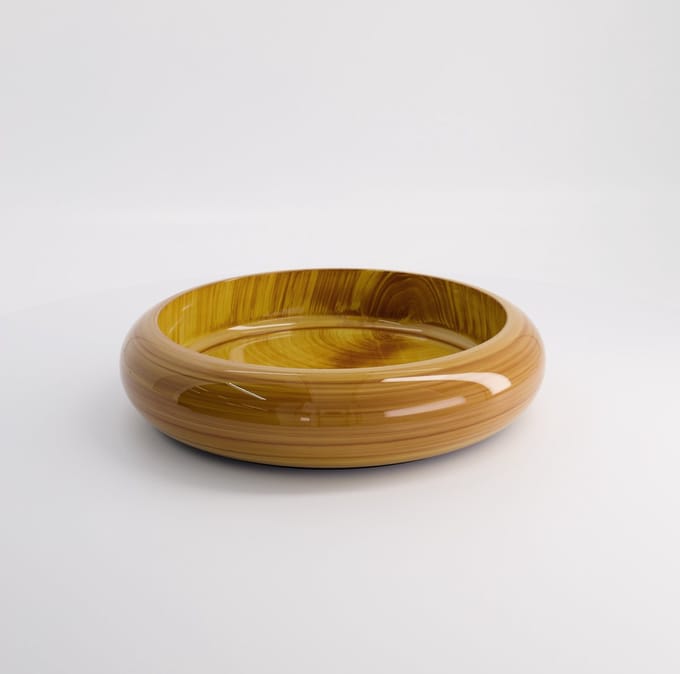 Tokyo Design Studio - Sushi Oke - Serveerschaal - Houtlook - Ø27,5 x 6,2 cm - ABS