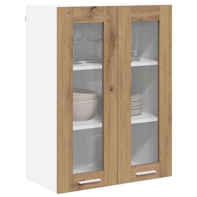 vidaXL - Hangkast - Artisan - Eiken - 60 - x - 31 - x - 80 - cm - Bewerkt - hout