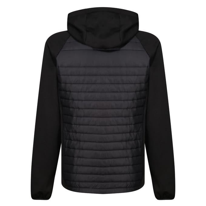 Regatta Heren Navigate Quilted Hybride Jas (Zwart/Nieuw Royal)