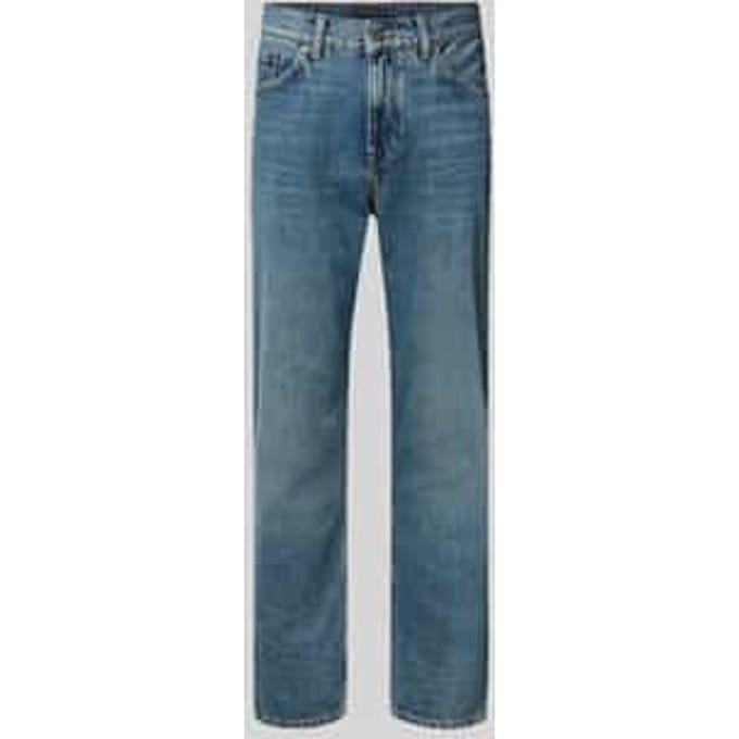 Relaxed tapered fit jeans van een mix van katoen en lyocell