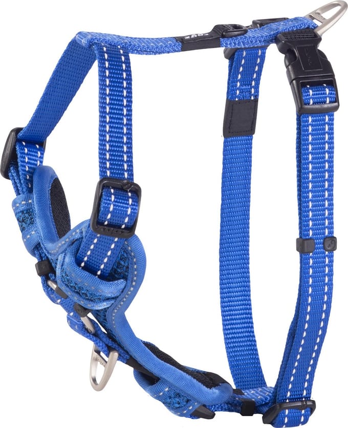 Rogz Utility Control Tuig Blauw - Hondenharnas - M 32-52x1.6 Cm