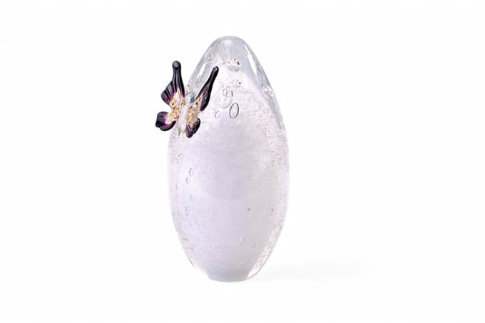 Loranto - Mini Urn Kristal - Wit - Luxe Urnen voor thuis - Handgemaakt