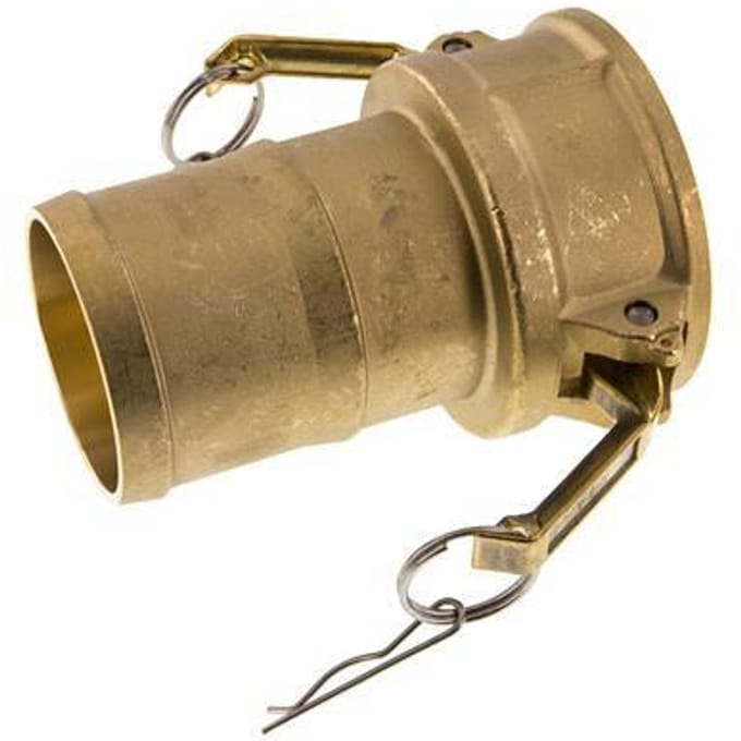 Camlock DN 75 (3'') Koppeling Messing met slangpilaar (75 mm) Type C MIL-C-27487