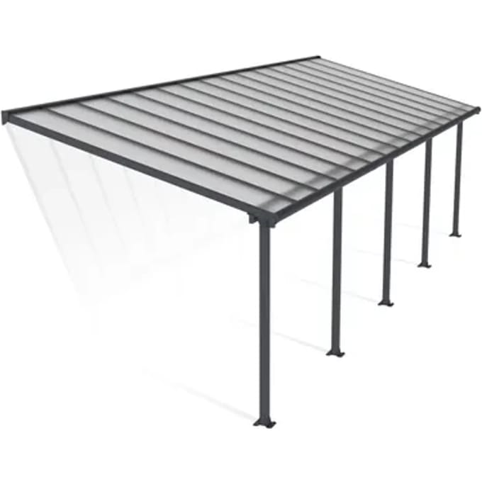 Palram | Canopia - Terrasoverkapping Olympia - Helder - Donkergrijs 924x294cm