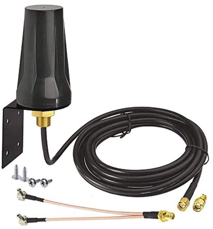 4G LTE Antenne Buiten 5dBi Waterdicht Met Dual TS9-M/SMA-F Scheidingskabel